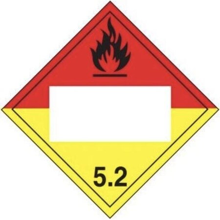 Accuform BLANK DOT PLACARD HAZARD CLASS MPL525VP25 MPL525VP25